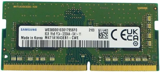 [M471A1K43EB1-CWE] Samsung 8GB 3200Mhz 1Rx8 PC4-SA1-11 Operativ yaddaş
