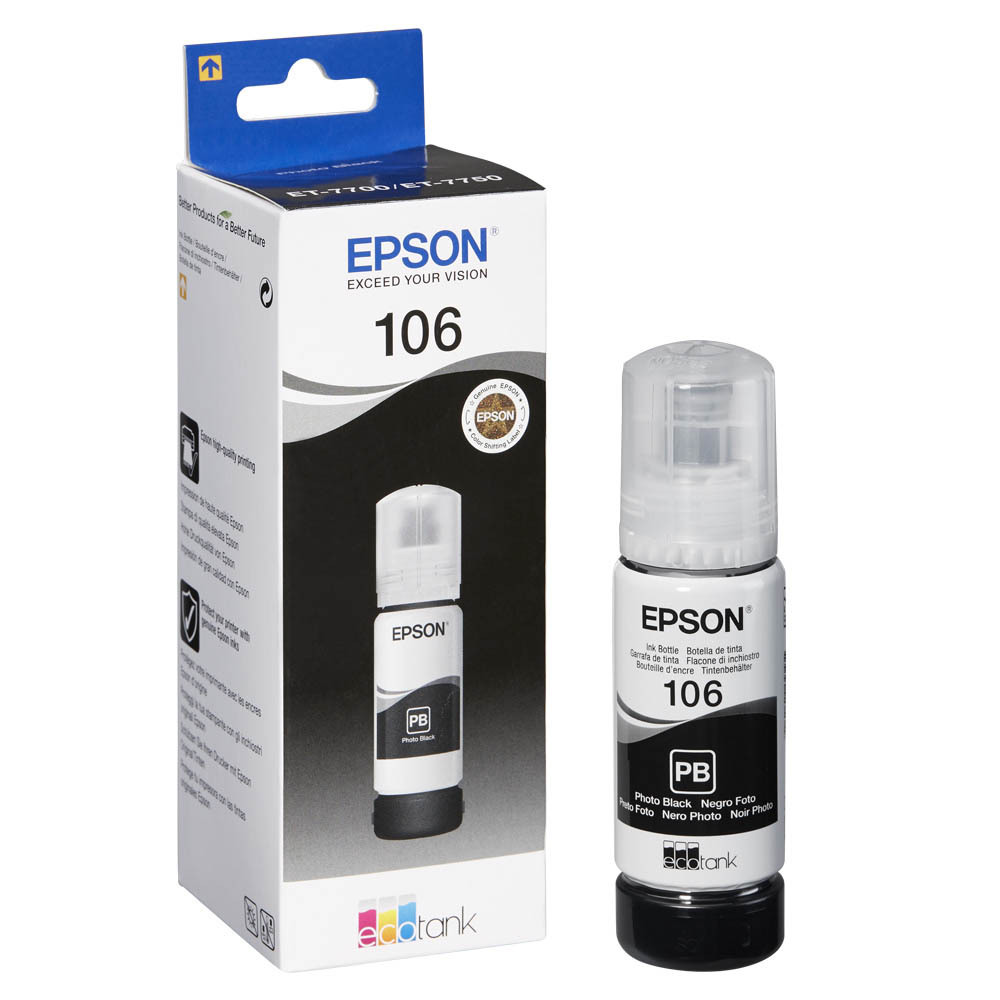 EPSON 106 70ml EcoTank Black Ink