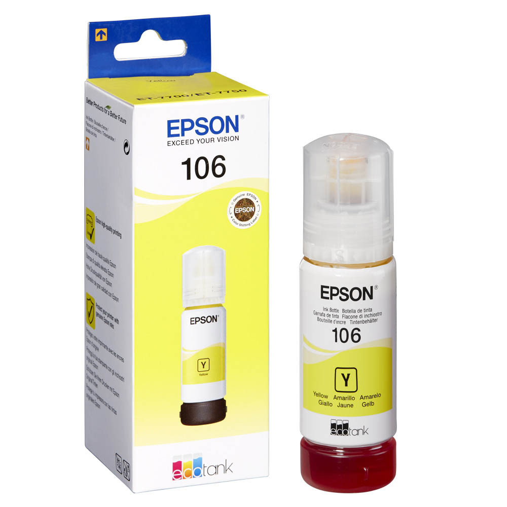 EPSON 106 70ml EcoTank Yellow Ink