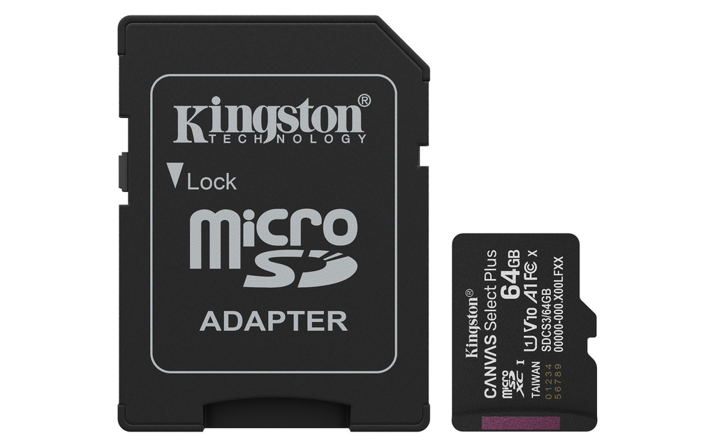 Kingston 64GB CANVAS Select Plus Class 10 V10 microSD yaddaş