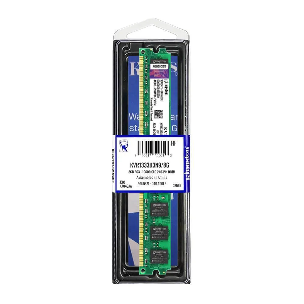 KINGSTON DDR3-8GB 12800 PC3L UDIMM Operativ yaddaş